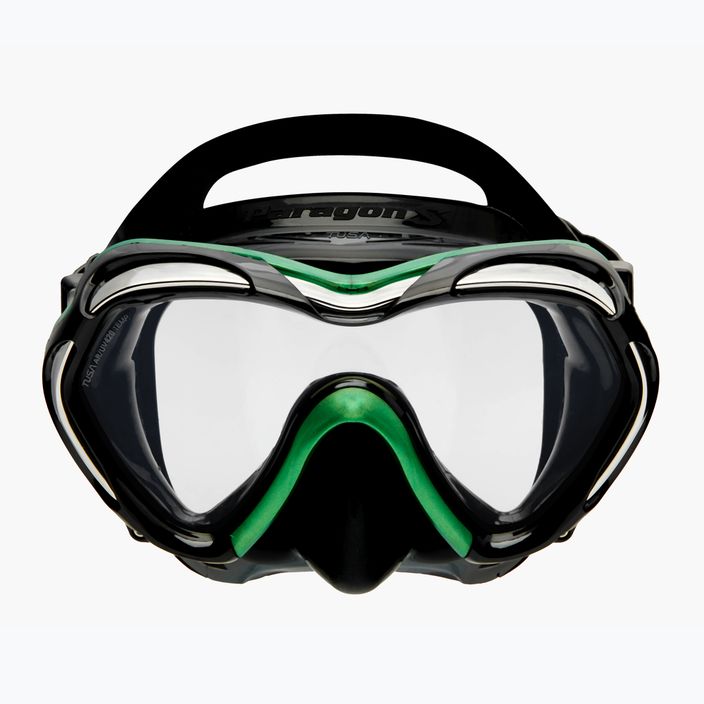 TUSA Paragon S maschera subacquea nera/verde 2