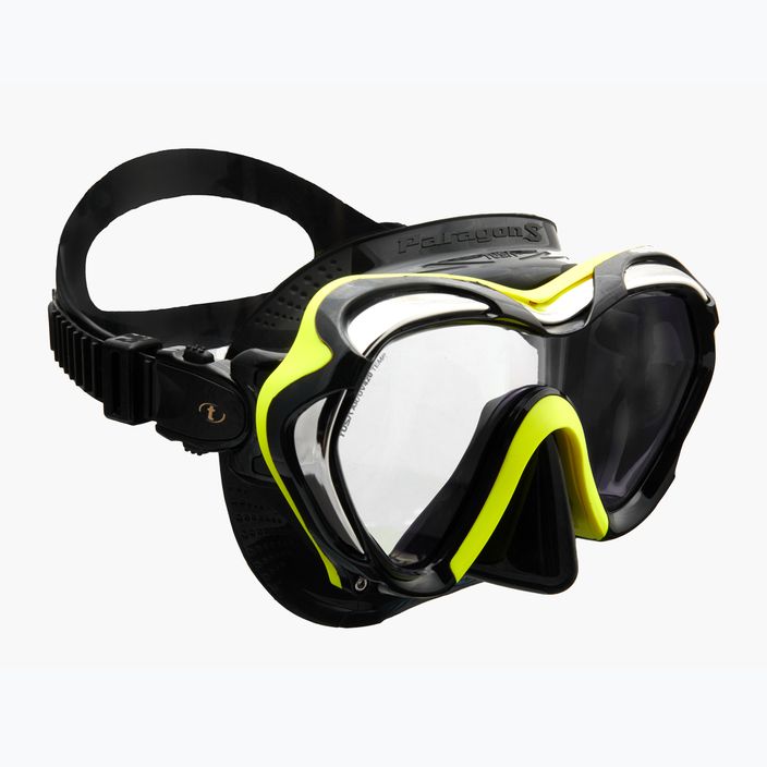 TUSA Paragon S maschera subacquea nera/gialla