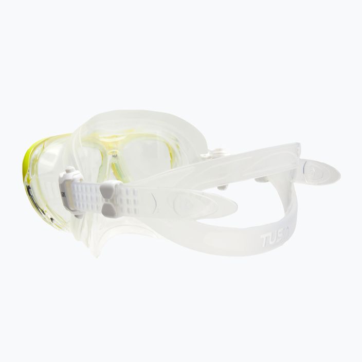 Maschera subacquea TUSA Intega bianco/giallo 4