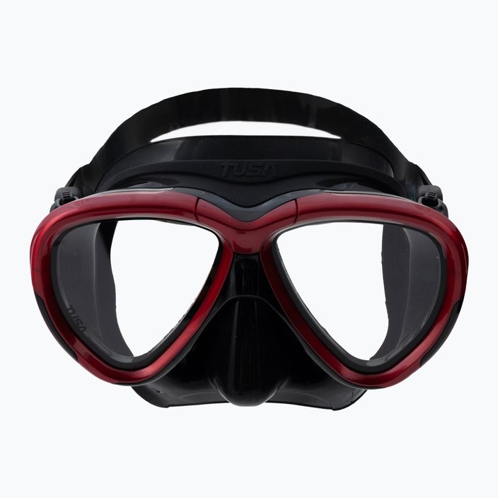 TUSA Intega maschera subacquea nera/rossa 2