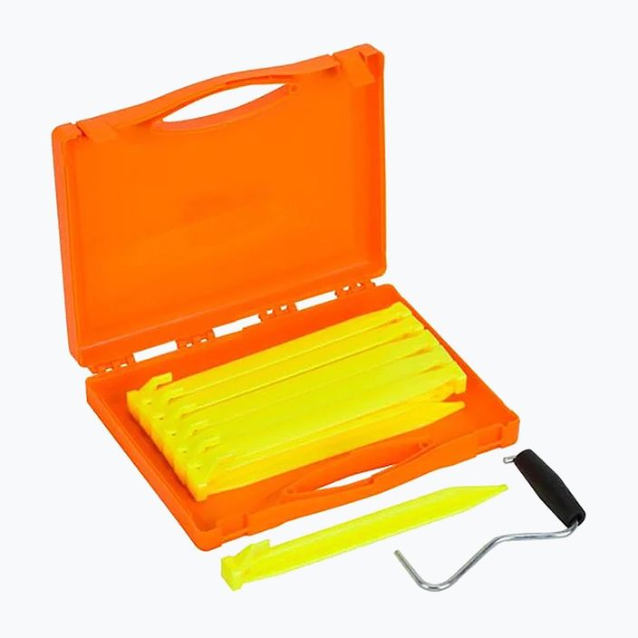 Vango Bolt Estrattore di picchetti in plastica Custodia per la conservazione dei picchetti della tenda 12 pz. giallo