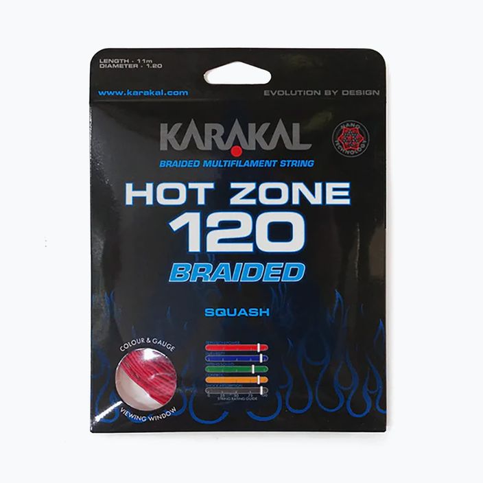 Corda da squash Karakal Hot Zone intrecciata 120 11 m rosso