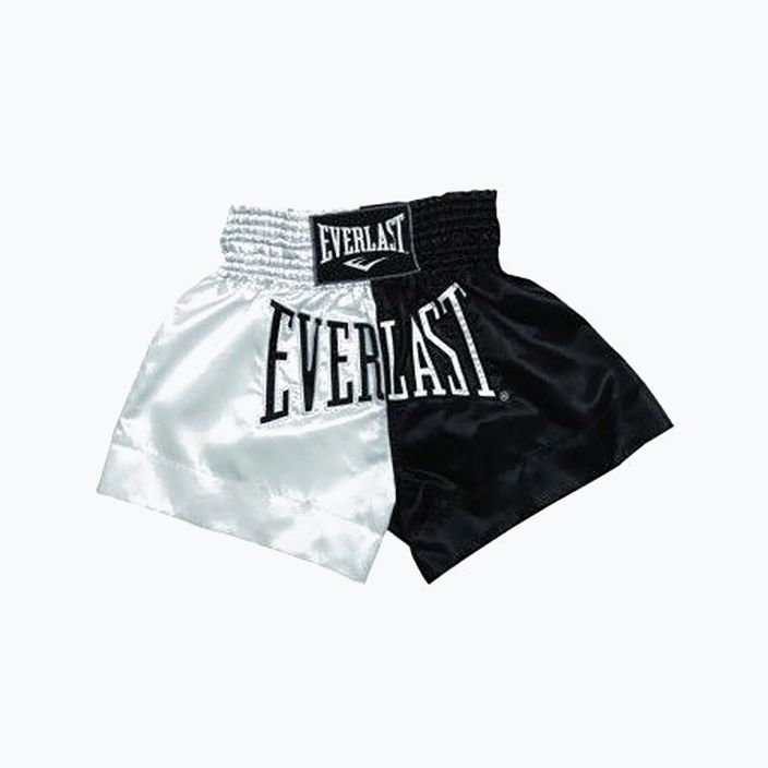 Pantaloncini da allenamento Everlast Muay Thai da uomo bianchi e neri EMT7