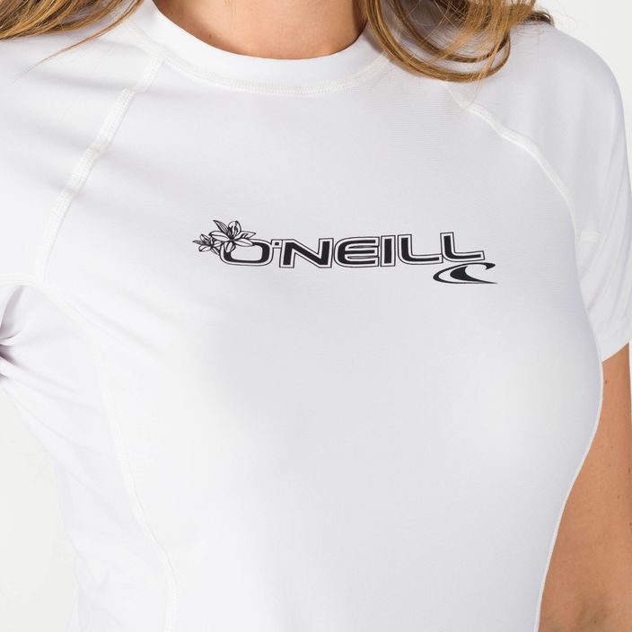 Maglietta da bagno donna O'Neill Basic Skins Rash Guard bianco 4