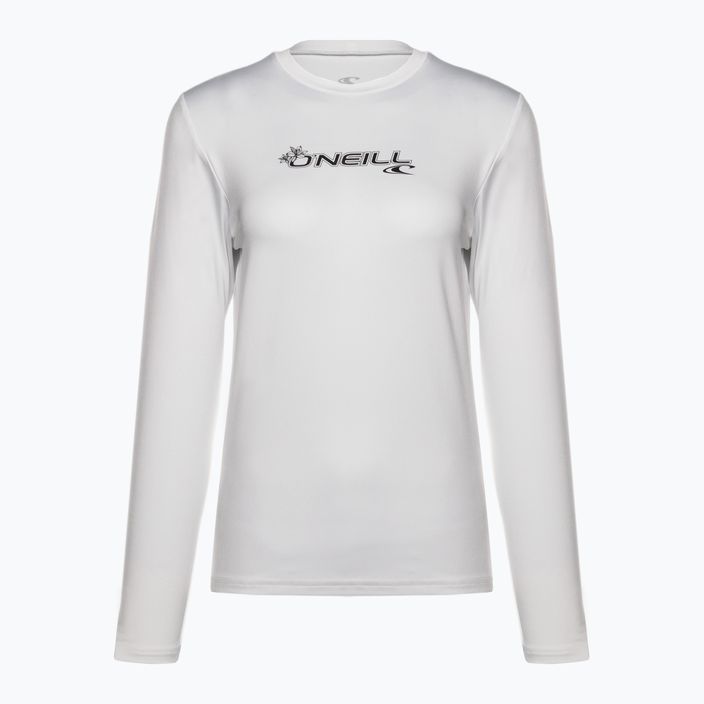 Camicia da nuoto a maniche lunghe O'Neill Basic Skins Sun Shirt bianca da donna