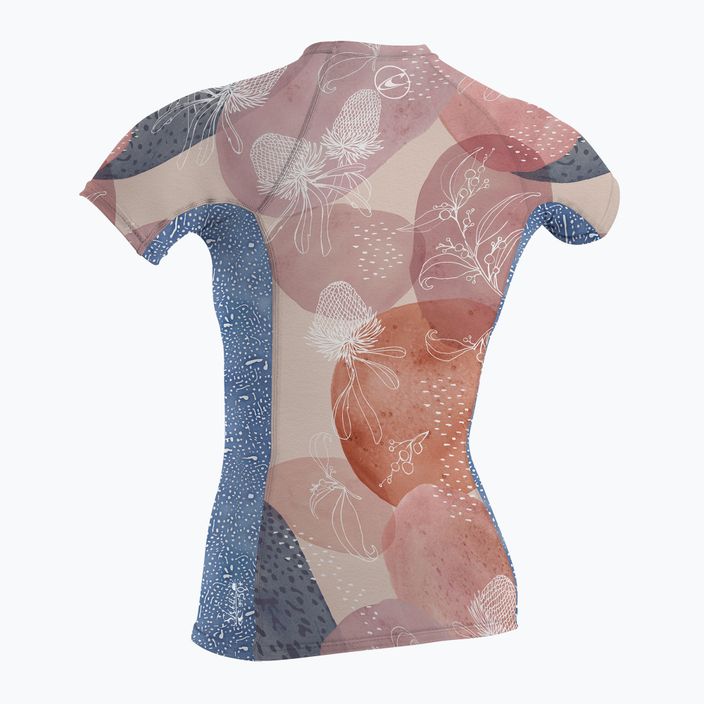 O'Neill Premium Skins Rash Guard - maglietta da bagno per bambini deserto/fioritura/diritto/azzurro 8