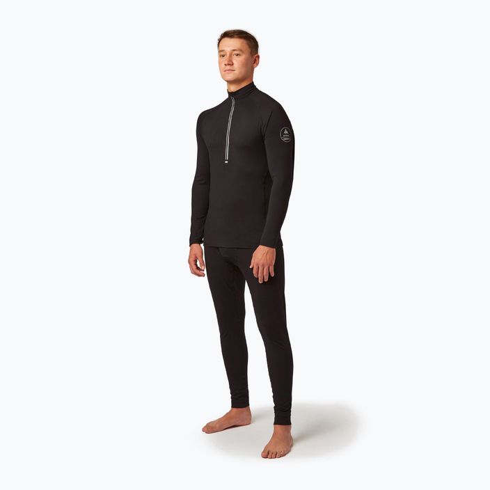 Felpa termica da uomo Surfanic Bodyfit con collo a zip, nero 2
