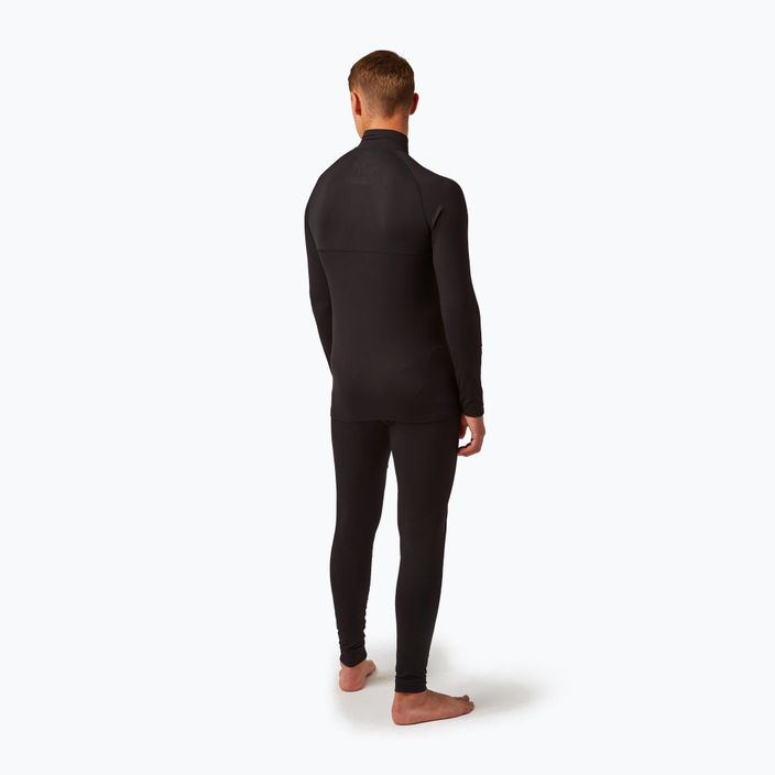Felpa termica da uomo Surfanic Bodyfit con collo a zip, nero 3