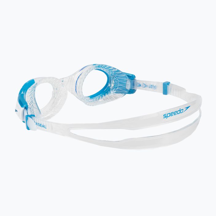 Occhialini da nuoto Speedo Futura Biofuse Flexiseal trasparenti/bianchi/chiari per bambini 4