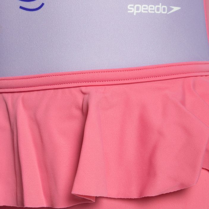 Costume intero Speedo Frill viola/rosa per bambini 3
