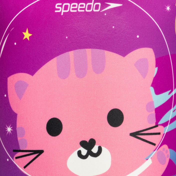 Speedo Essential Applique viola/rosa, costume intero per bambini 3