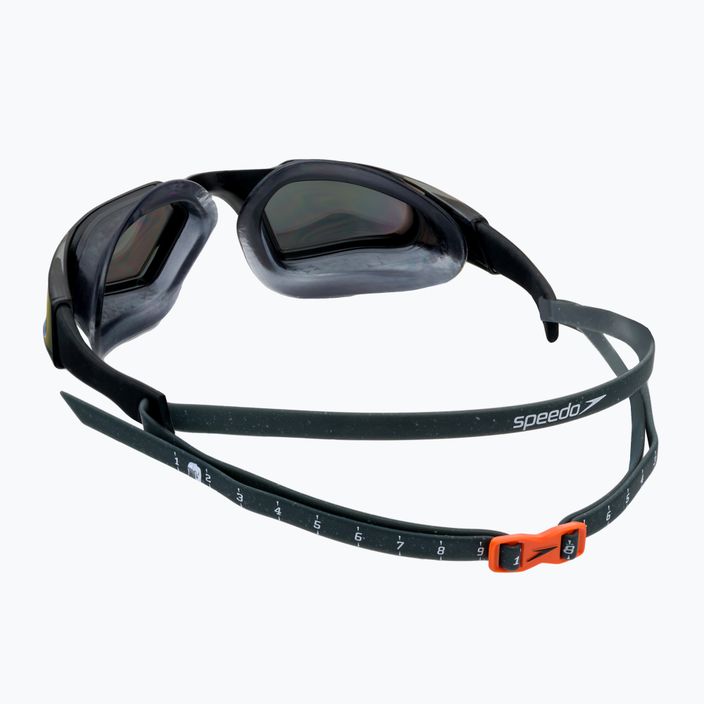 Occhiali da nuoto Speedo Aquapulse Pro Mirror grigio ossido/nero/oro arancio 4