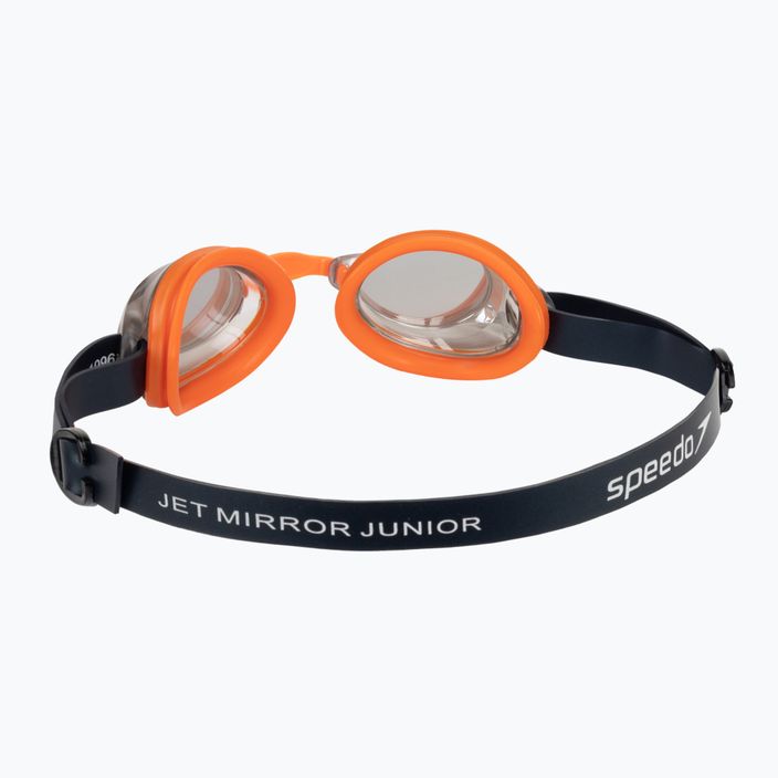 Occhialini da nuoto Speedo Jet Mirror Junior navy/arancio vulcanico/cromo 4