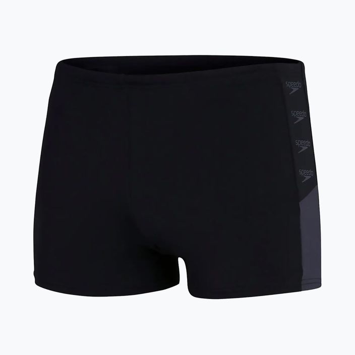 Pantaloncini da bagno Speedo Boom Logo Splice da uomo nero/grigio 4