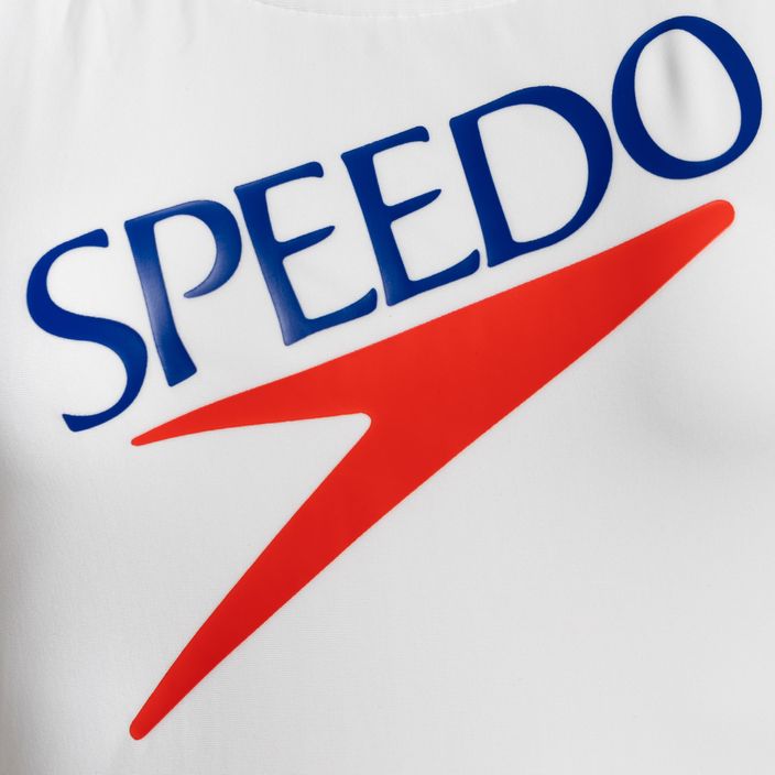 Costume intero donna Speedo Logo Deep U-Back bianco 3