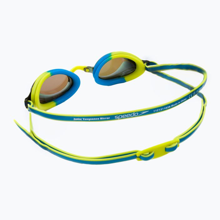 Occhialini da nuoto Speedo Vengeance Mirror per bambini blu piscina/limone atomico/blu oceano 5