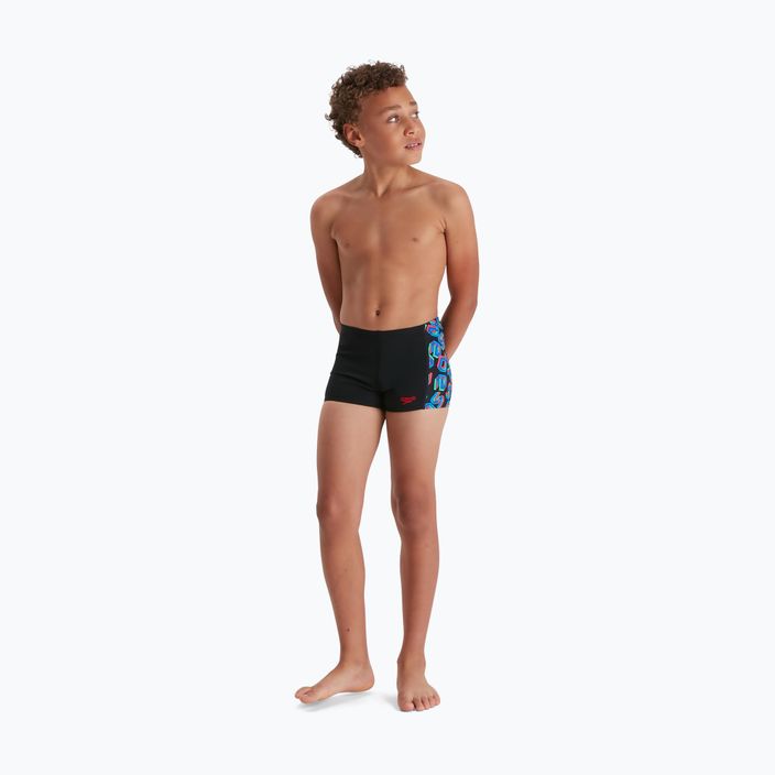 Speedo Digital Allover Panel pantaloncini da bagno per bambini scatterblk/lava red/neonabsinthe 7