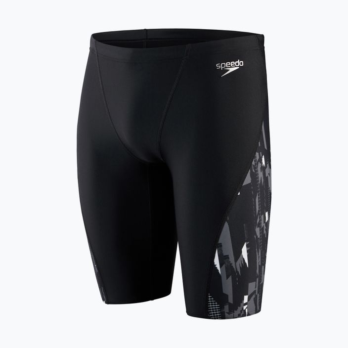 Speedo Uomo Allover V-Cut swim trunks black/usa charcoal