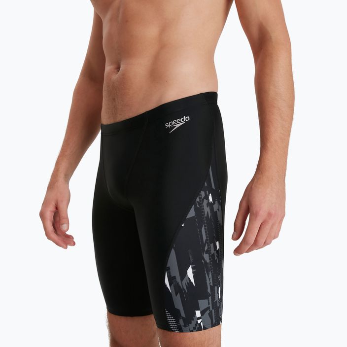Speedo Uomo Allover V-Cut swim trunks black/usa charcoal 2