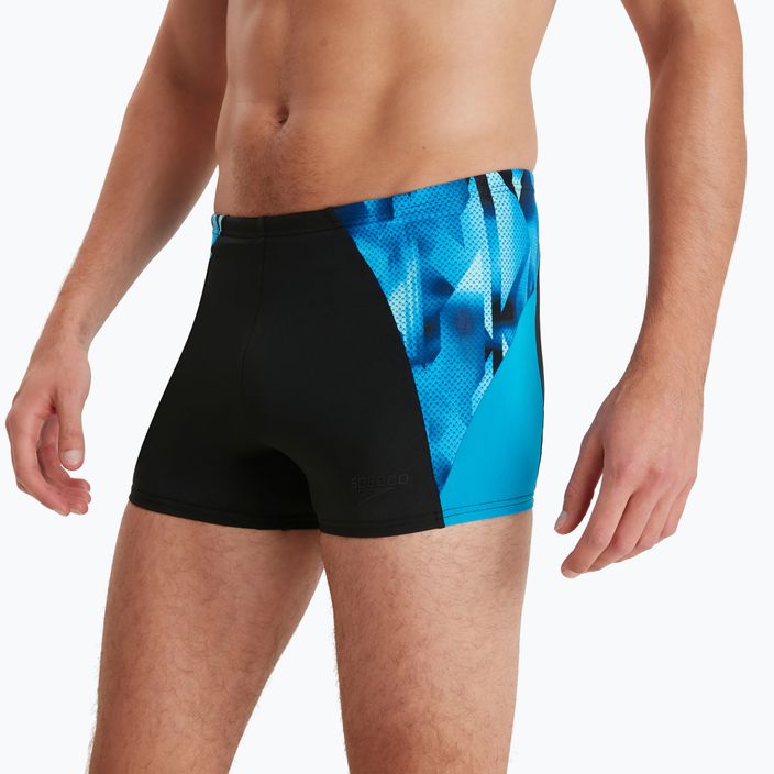 Pantaloncini da bagno Speedo Eco Endurance+ Splice da uomo nero/piscina/blu fiamma 6