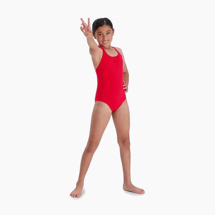Costume intero Speedo ECO Endurance+ Medalist rosso per bambini 8