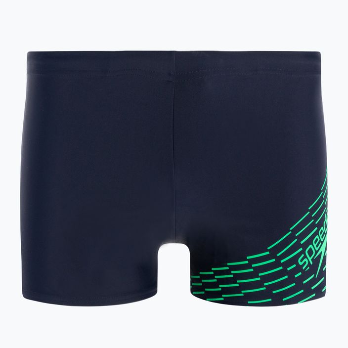 Pantaloncini da bagno Speedo Medley Logo da uomo, colore blu/verde finto