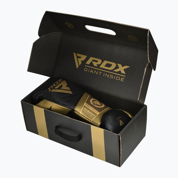 RDX K1 Mark Pro Fight Boxing guanti da boxe dorati 8