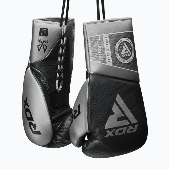 Guanti da boxe RDX K1 Mark Pro Fight argento 5