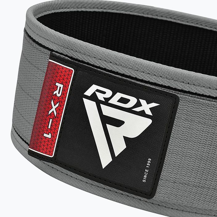 RDX RX1 Cinghia per il sollevamento pesi grigio 3