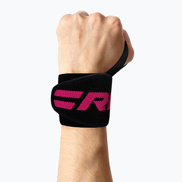 Tutore per polso RDX Gym Wrist Wrap rosa 2