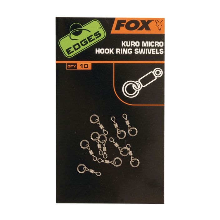 Fox International Edges Kuro Micro Hook Ring Swivels girelle per carpe 2