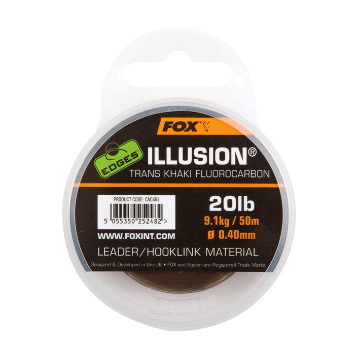 Linea Flurocarbon Fox International Edges Illusion Flurocarbon Leader trans kaki 2