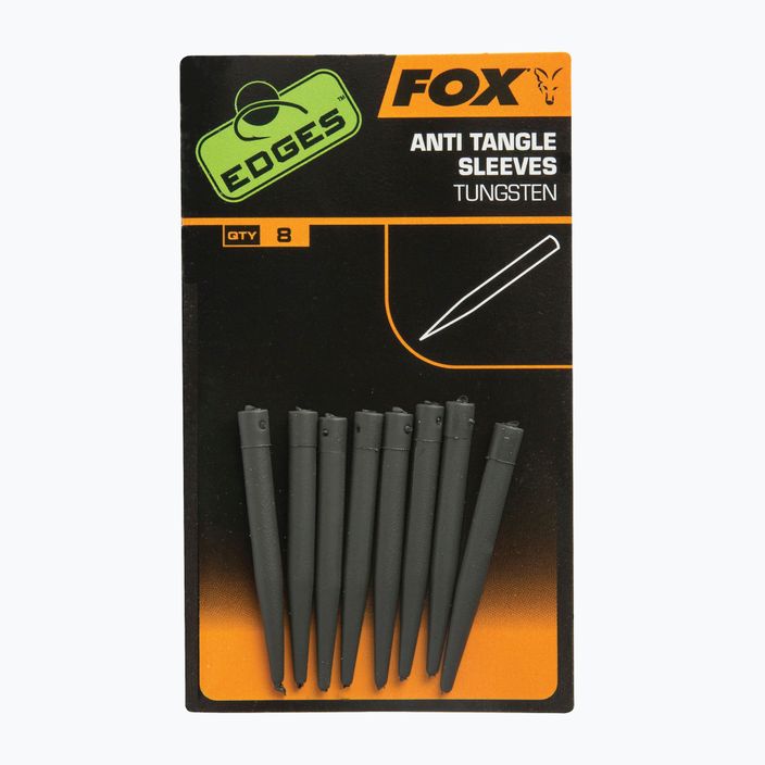 Fox International Edges Tungsten Anti tangle Sleeve gomme 8 pezzi standard.