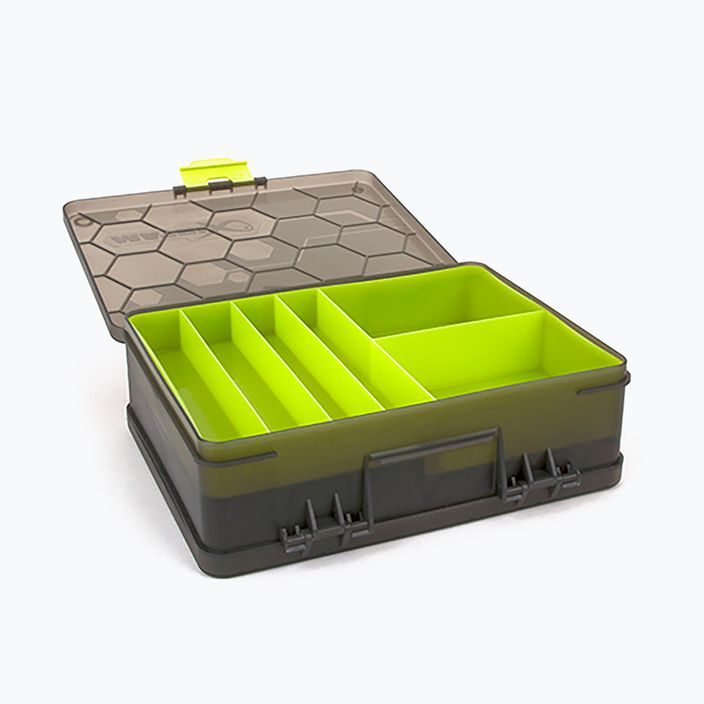 Organizzatore Matrix Double Sided Feeder & Tackle Box nero/lime 3