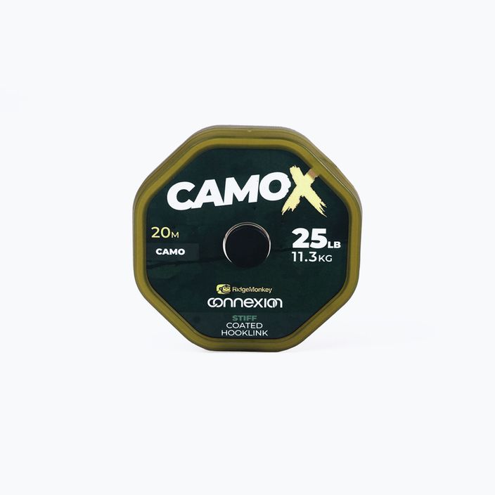RidgeMonkey treccia per carpe Connexion CamoX Stiff Coated Hooklink marrone RMT319
