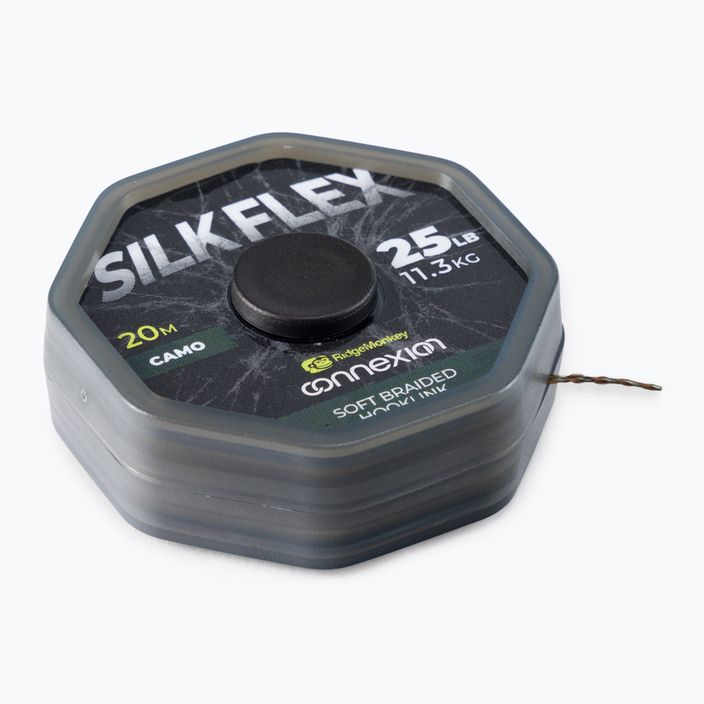 RidgeMonkey Connexion treccia per carpe SilkFlex Soft Braid marrone RMT321
