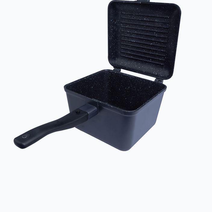 RidgeMonkey Connect Deep Pan e Griddle Granite Edition Set di pentole e padelle nero RM779 5