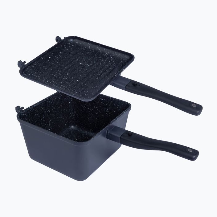 RidgeMonkey Connect Deep Pan e Griddle Granite Edition Set di pentole e padelle nero RM779 6