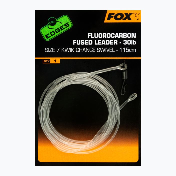 Fox International Fluorocarbon Leader per carpe Fused Leader 30 lb - Girella Kwik Change 115 cm