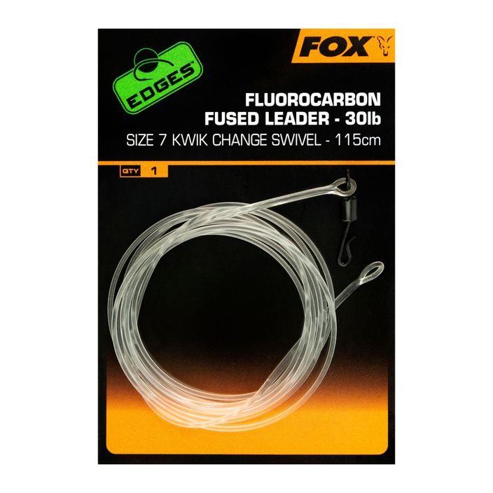 Fox International Fluorocarbon Leader per carpe Fused Leader 30 lb - Girella Kwik Change 115 cm 2