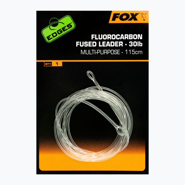 Carp leader Fox International Fluorocarbon Fused leader 30 lb - No Swivel 115 cm