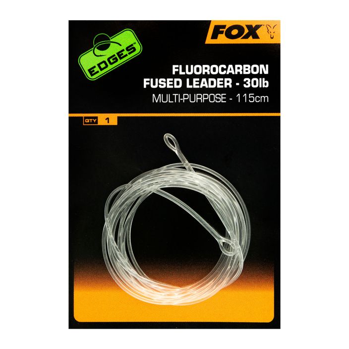 Carp leader Fox International Fluorocarbon Fused leader 30 lb - No Swivel 115 cm 2