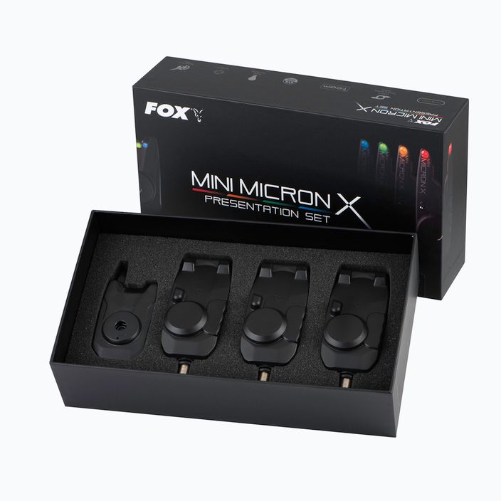 Fox International Mini Micron X 3 set di canne da pesca segnali nero