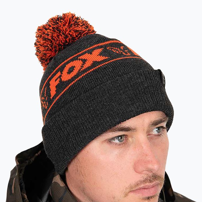 Cappello invernale Fox International Collection Bobble nero/arancio 6