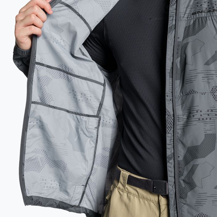 Giacca da ciclismo Endura Hummvee Windshell grigio camo da uomo 5