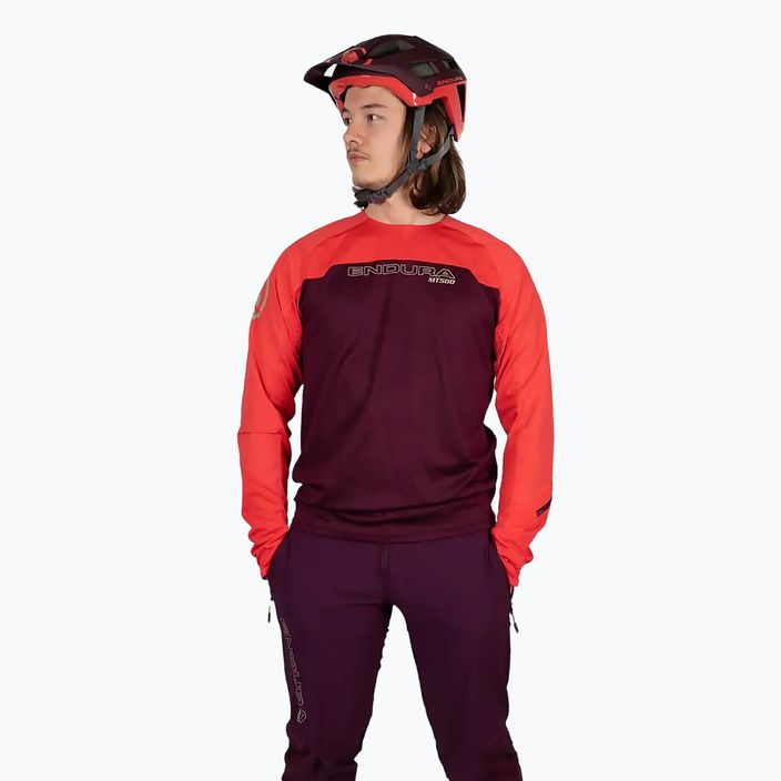 Pantaloni da ciclismo Endura MT500 Burner da uomo, melanzana 5