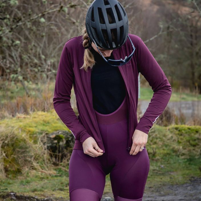 Maglia a maniche lunghe da ciclismo Endura Xtract Roubaix da donna, color melanzana 10