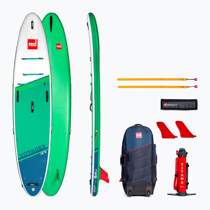 Red Paddle Co Voyager 12'6" verde/bianco SUP board