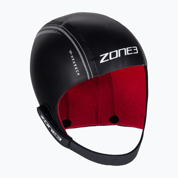 ZONE3 Cappello Heat Tech in neoprene nero/argento/rosso