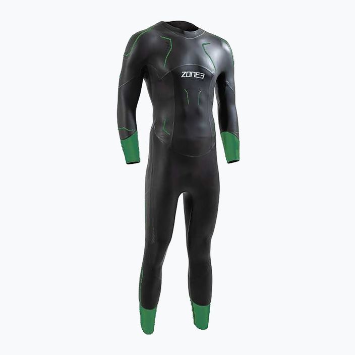 Muta da triathlon ZONE3 Terraprene® Vision da uomo, nero/verde bosco